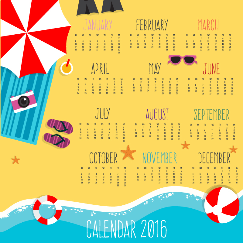 Những mẫu thiết kế lịch theo mùa
